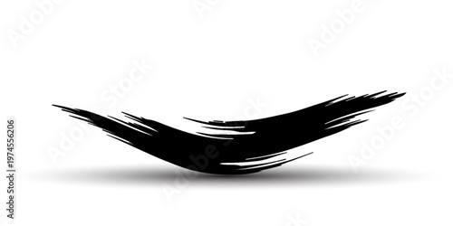 vector black line, grunge brush strokes ink paint isolated on white background. eps 10