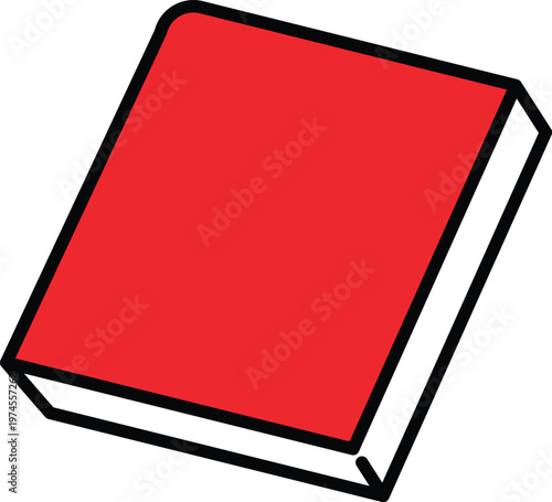 Red hardcover book closed cover