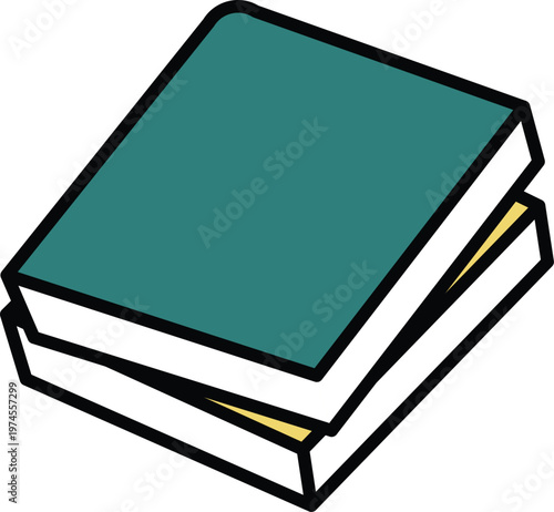 Two stacked books on desk