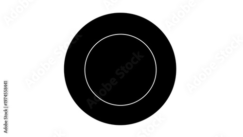 Black Circle Design Element Graphic.