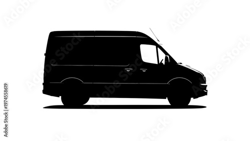 Black silhouette of a van vehicle.