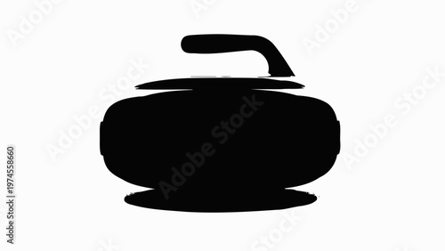 Curling stone sports equipment icon.
