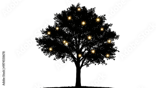 Decorative Tree with Colorful Lights.