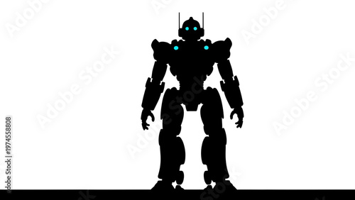 Robot standing on a surface.