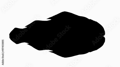 Silhouette of a black dog.