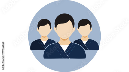Group of people avatars representing team collaboration and social community interaction concept vector