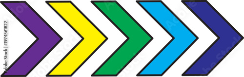 Chevron arrow icon. Moving arrows icon. blend effect, pointer, speed direction, road caution, military, navigation sign