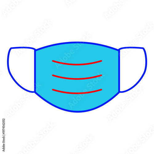 Blue medical face mask for virus protection - HGP_MEDICAL_01