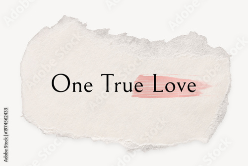 Foto One true love, DIY torn paper craft clipart
