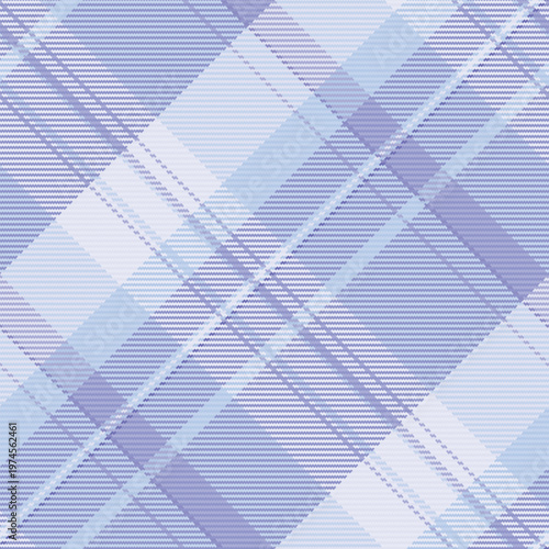 Modern plaid pattern texture, idyllic background check fabric. Sixties tartan seamless textile vector in light and blue colors.
