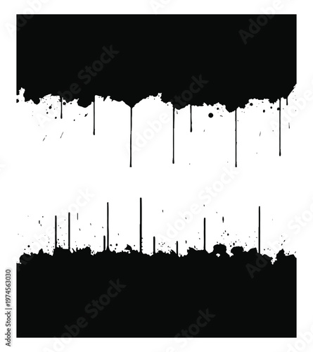 Title abstract black and white drips and splatters background texture description a stark black and white abstract image featuring dripping