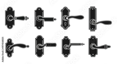 Collection of antique door handles.