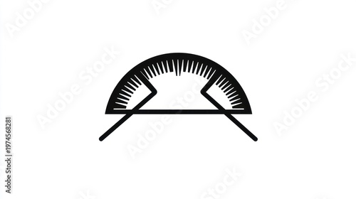 Wallpaper Mural Simple black and white gauge with two arms Torontodigital.ca