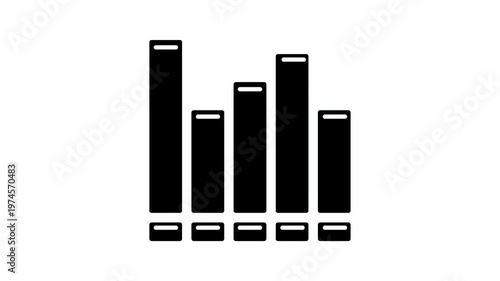 Audio sound waveform animation on a white background