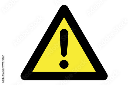 Danger warning hazard traffic sign, warning sign illustration in PNG isolated on transparent background