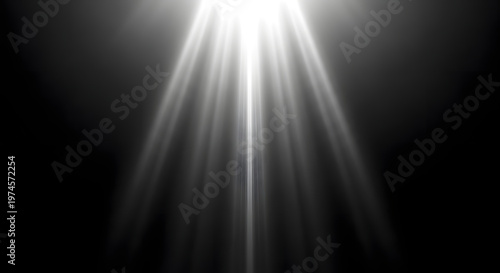 Rays of light shining down from above