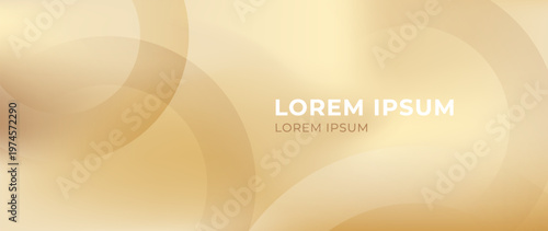 Abstract soft gold gradient background with smooth light transitions in light golden yellow tones. Minimal elegant backdrop with subtle circle shapes for banners, modern digital design, presentations