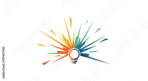 Bright Idea Concept with Bursting Energy and Innovation