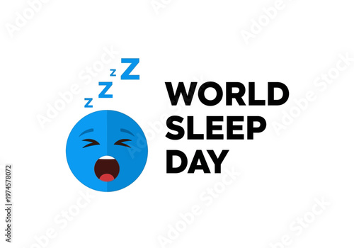 World sleep day graphic design
