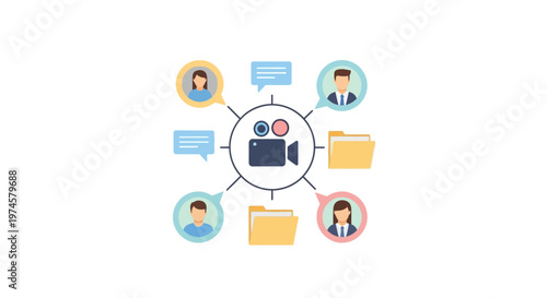 People Communicating Teamwork Collaboration Concept.