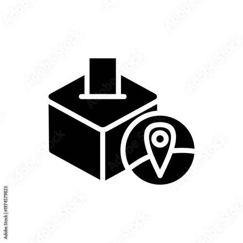 Polling Station Glyph Icon