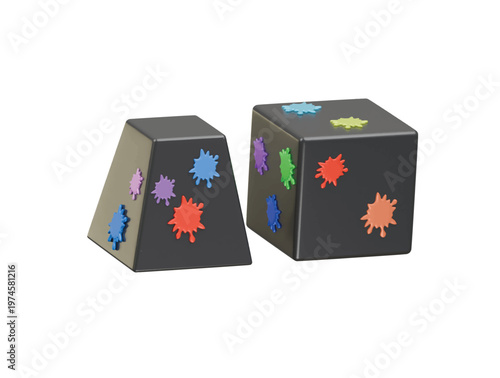 obstacles paintball icon 3d illustration render