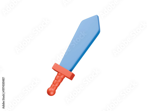 toy sword icon 3d illustration render