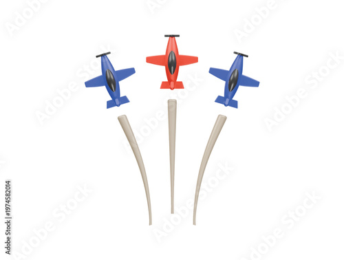 aircraft attraction icon 3d illustration render