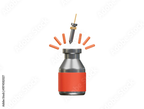 put nail bottle competition icon 3d illustration render