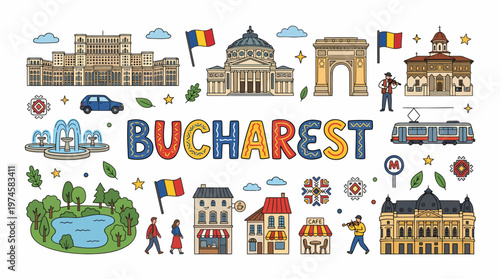 Bucharest Cityscape: Landmarks, Icons, and Romanian Culture