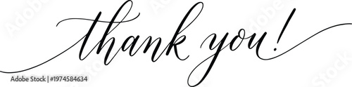 Thank you message in elegant cursive script font  gratitude expression  appreciation note