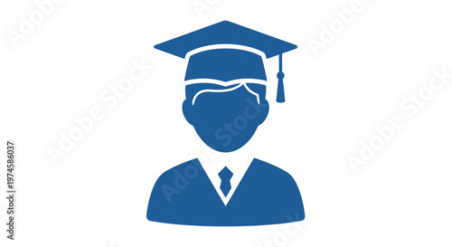 Graduate wearing face mask.