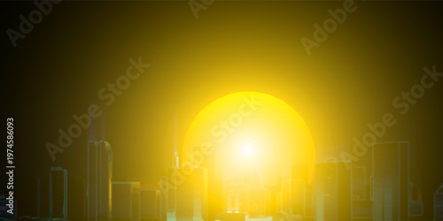 Retro background landscape 1980s style. Retro 80s Sci-Fi background city Landscape.Futuristic background retro wave eps 10