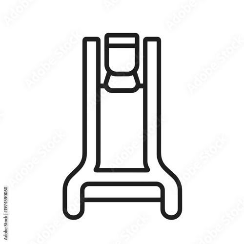 Tactical Front Sight Outline Icon, Dark Stroke, Transparent Background