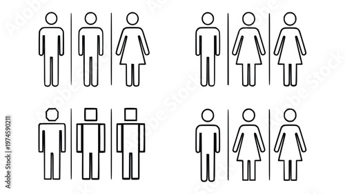 Restroom occupancy indicators with cleaning and status signs