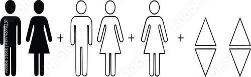 Genetic inheritance illustration showing parents and offspring with DNA