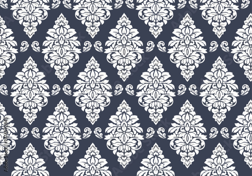 Elegant decorative pattern with repeating botanical elements and balanced layout