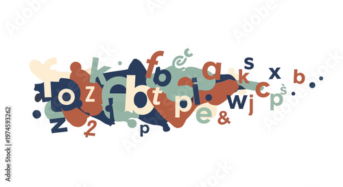 Collection of colorful alphabet letters.