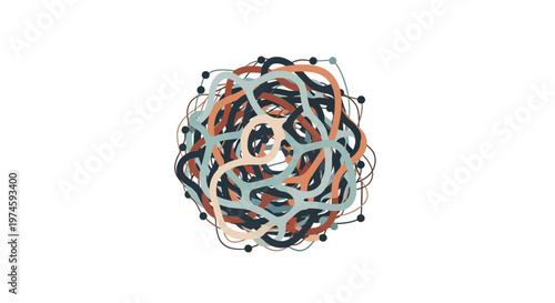 Colorful Tangle of Wires and Cables.