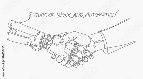 Future of work and automation handshake between human and robot