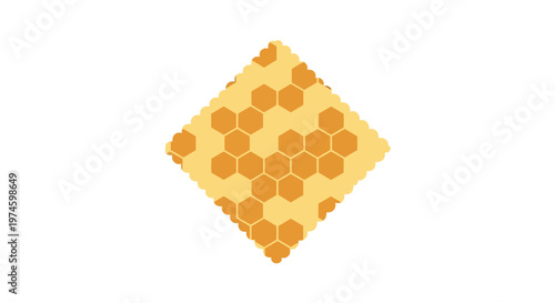 Honeycomb Pattern on Yellow Wax.