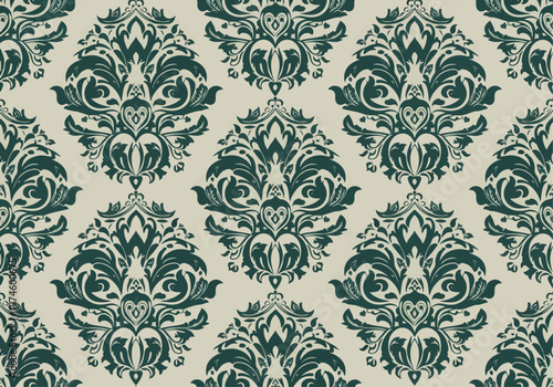 Elegant seamless floral pattern suitable for upholstery, wallpaper, or fabric design