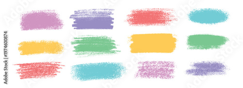 Textured line and stroke brush. ketch Ink brush crayon underline. Crayon drawn note brush rectangle. Paint chalk shape and pen doodle kid