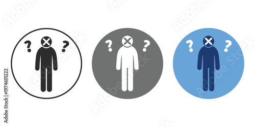 Line icon representing woman emotional stress, anxiety, and mental health problems. Symbol of psychological pressure, mood disorders, and emotional imbalance, suitable for healthcare, therapy, and wel