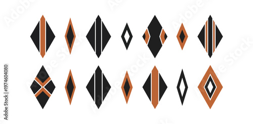 Geometric diamond shapes in contrasting colors