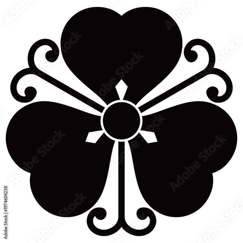 家紋です。蔓付き片喰といいます。