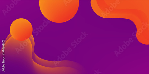 Modern dark purple orange pink geometric . Dynamic style banner design from fruit concept.  It is suitable for posters, flyers, websites, covers, banners, advertising