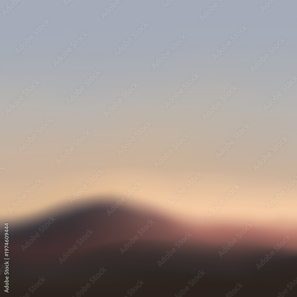 Fototapeta premium Serene blurred mountain sunset background