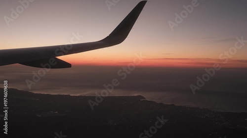Areal view of the Costa Blanca during the dawn.