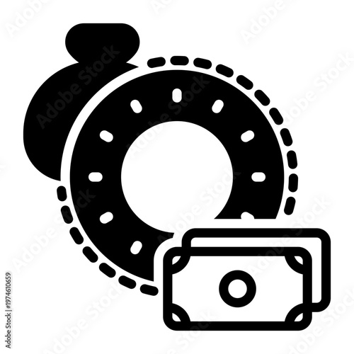 Money icon, glyph icon style